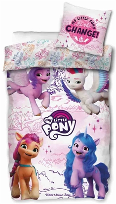 My little pony sengetøj 140x200 cm - A new generation - 2 i 1 design - 100% bomulds sengesæt 